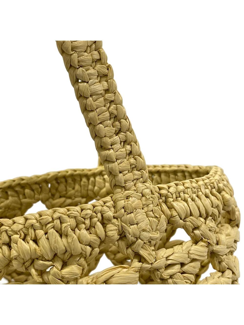 Prada Beige Raffia Shoulder Bag #305575P84B - Picture 12 of 15